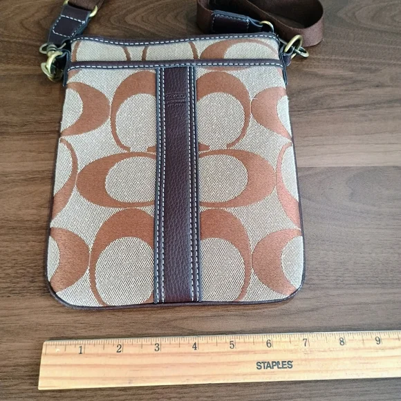 Coach Brown and Tan Crossbody Bag - Picture 2 of 12